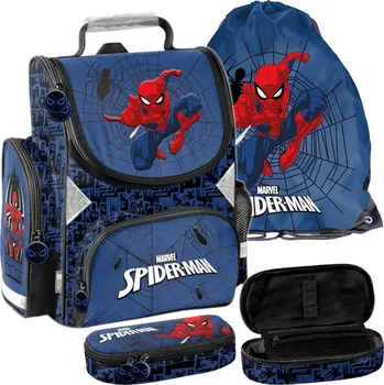 Školní batoh Školní aktovka pro chlapce školní batoh 1-3. třída Spiderman Sada do školy
