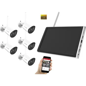 Kompletní kamerový systém Monitorrs Security Wifi 5 kamerový set AllinOne 3 Mpix (6129k5) (Monitorrs Security)