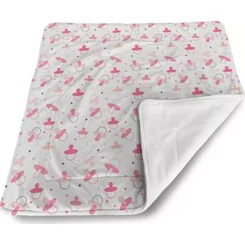 Dětská deka Sablio Dětská deka pro miminko Dudlíky a puntíky - 80x100 cm
