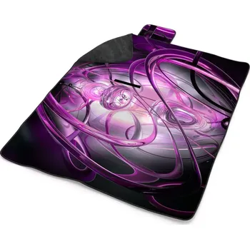 deka Sablio Plážová deka Fialová abstrakce: 200x140 cm