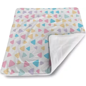 Dětská deka Sablio Dětská deka pro miminko Barevné trojúhelníčky - 80x100 cm