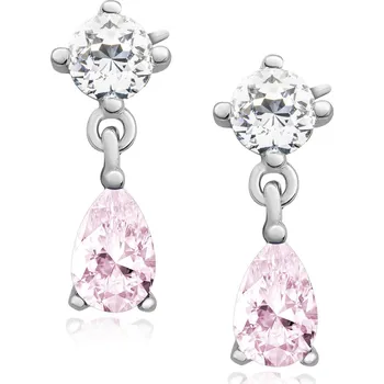 Náušnice Olivie Stříbrné růžové náušnice 5054 Ag 925; ≤1,3 g.