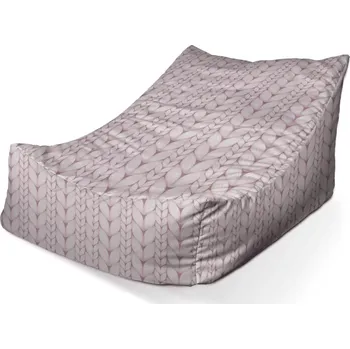 Sedací pytel Sedací vak Lounge Starorůžové pletení - Sablio - 120 x 100 x 80 cm