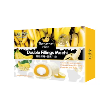 Bamboo House Mochi – dvojitá náplň banán & mléko 180g
