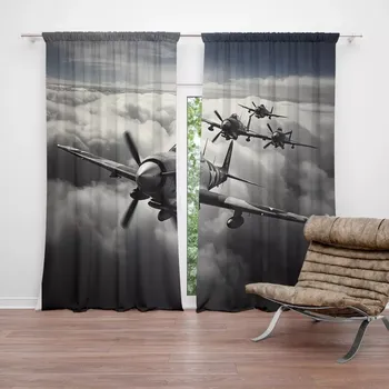 Závěs Sablio Závěsy Stíhací letadla: 2ks 140x250cm