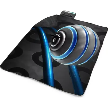 deka Sablio Plážová deka Modrá koule: 200x140 cm