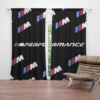 Závěs Sablio Závěsy MPERFORMANCE černý vzor: 2 ks - 140x250 cm - Sablio