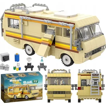 ostatní stavebnice DIY SADA 360 STAVEBNÍCH KOSTEK - OBYTNÝ VŮZ KAMPER SE SVĚTLY A ZVUKY
