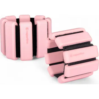 Zátěžové oblečení inSPORTline Fitness závaží na kotník a zápěstí Brace 2x0,5 kg růžová