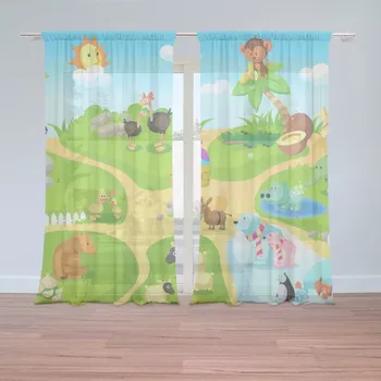 Záclona Sablio Záclony Dětský motiv 3: 2 ks - 150x250 cm - Sablio