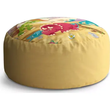 Taburet Sablio Kulatý taburet Circle Dinosauři 5: 38x48 cm - Sablio