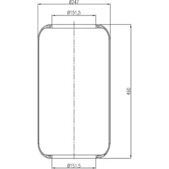 Vlnovec, vzduchové odpružení membrána D298/C Iveco Eurotech Gart