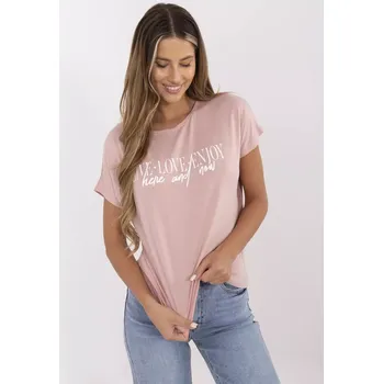 Dámské tričko Tričko D12100M02737A světle růžové M