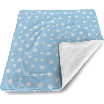 Dětská deka Sablio Dětská deka pro miminko Bílé puntíky na modré - 80x100 cm