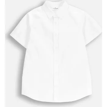 Pánská košile Coccodrillo dětská košile s dlouhým rukávem bavlna bílá, velikost 104