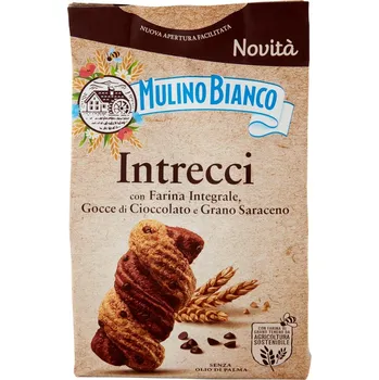Mulino Bianco Intrecci | Celozrnné sušenky s kakaem a čokoládou 300g