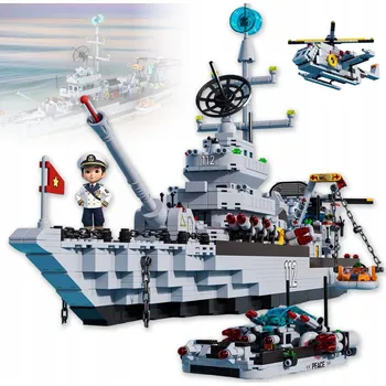 ostatní stavebnice STAVEBNICE VÁLEČNÁ LOĎ 6V1 814 ELE. SADA PRO DĚTI DOSPĚLÉ