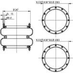 Vlnovec vzduchového odpružení pružina PN. T271/2 Torpress 22 Gart