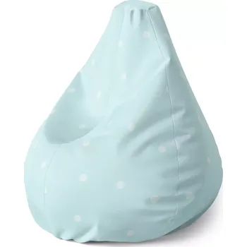 Sedací pytel Sedací vak Pear Tečky na bledě modré - Sablio - 140 x 100 x 25 cm