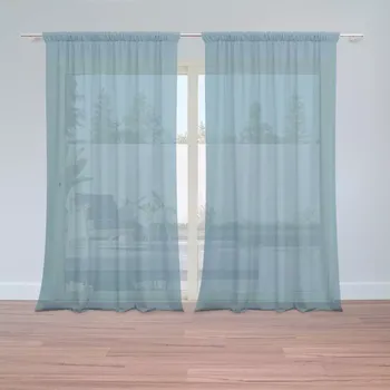 Záclona Sablio Záclony Bledě modrá: 2 ks - 150x250 cm - Sablio