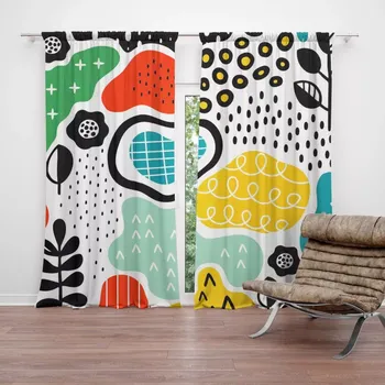 Závěs Sablio Závěsy Dětské malování: 2 ks - 140x250 cm - Sablio