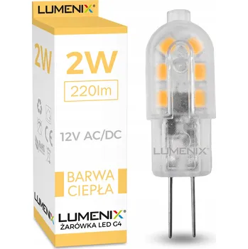 Žárovka LED žárovka G4 2W 220lm Teplá bílá 12V AC/DC Mini kapsle