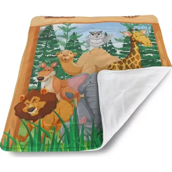 Dětská deka Sablio Dětská deka pro miminko Zoo - 80x100 cm