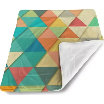 Dětská deka Sablio Dětská deka pro miminko Trojúhelníky - 80x100 cm
