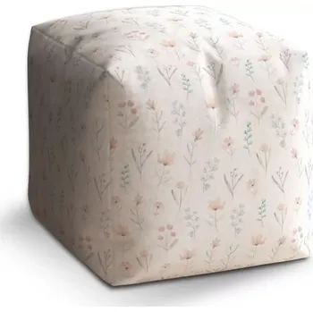 Taburet Sablio Taburet Cube Květinová poezie: 40x40x40 cm