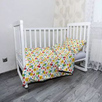 Povlečení Sablio Mikroplyšové povlečení do dětské postýlky Dětské obrázky - 100x135 / 40x60