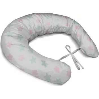 Kojící polštář Sablio Těhotenský polštář Růžové a modré hvězdy