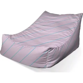 Sedací pytel Sedací vak Lounge Modré pruhy na růžové - Sablio - 80 x 95 x 50 cm
