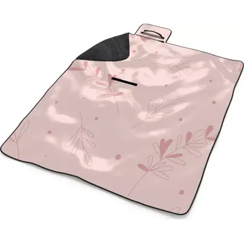 deka Sablio Plážová deka Růžové lístky: 200x140 cm