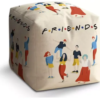 Taburet Sablio Taburet Cube Seriál přátelé FRIENDS Postavy: 40x40x40 cm