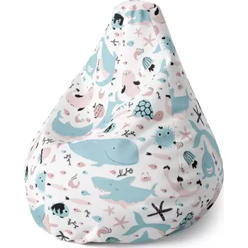 Sedací pytel Sedací vak Pear Animovaný mořský svět - Sablio - 140 x 100 x 25 cm