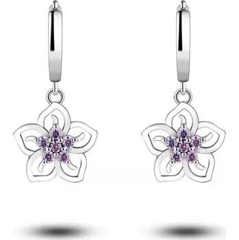 Náušnice Olivie Stříbrné náušnice VIOLET 7133 Ag 925; ≤2,1 g.