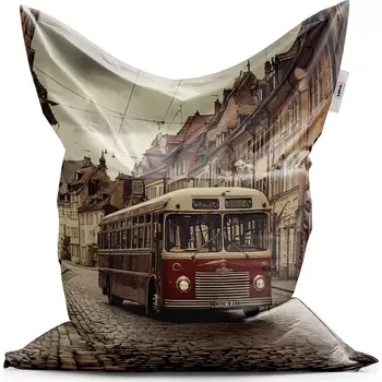 Sedací pytel Sablio Sedací vak Classic Historický autobus - 150x100 cm
