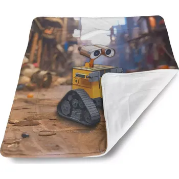 Dětská deka Sablio Dětská deka pro miminko Wall-E robot Město - 80x100 cm