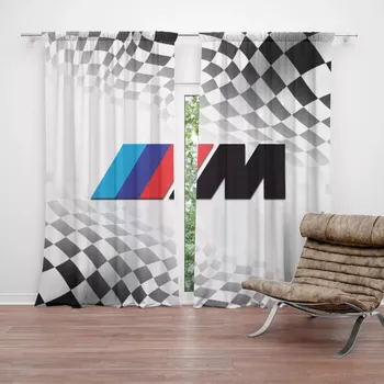 Závěs Sablio Závěsy MPERFORMANCE Šachovnice: 2 ks - 140x250 cm - Sablio