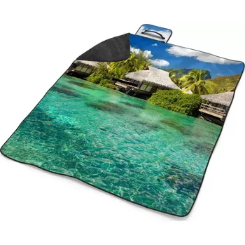 deka Sablio Plážová deka Chatky na moři: 200x140 cm