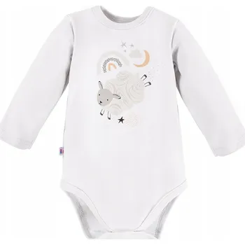 Eevi BODY Dlouhý Rukáv KOJENECKÉ 98 Bílé Ovečka