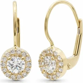 Náušnice Leru Zlaté náušnice se zářivými zirkony ESW