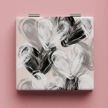 Kosmetické zrcátko Kapesní kosmetické oboustranné zrcátko vzorované | kosmetické doplňky - Styl 1