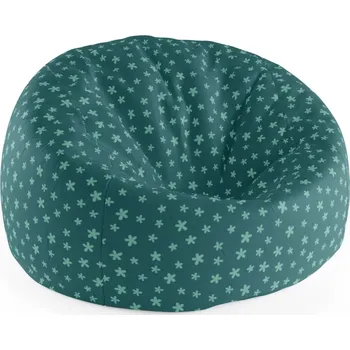 Sedací pytel Sablio Sedací vak Cocoon Zelené hvězdy - 115 x 75 cm x 45 cm - Sablio