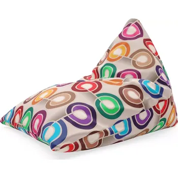 Sedací pytel Sablio Sedací vak Triangl Barevné spirály: 120 x 100 x 100 cm - Sablio