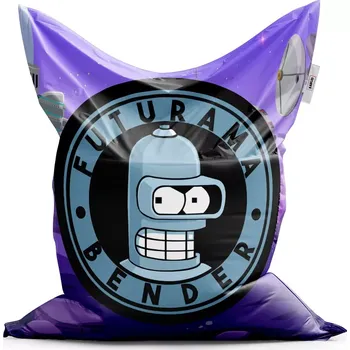 Sedací pytel Sablio Sedací vak Classic Futurama Bender Planeta s vysílači - 150x100 cm