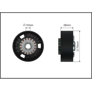 Auto-moto Napínací kladka, žebrovaný klínový řemen Caffaro 340-68 SC
