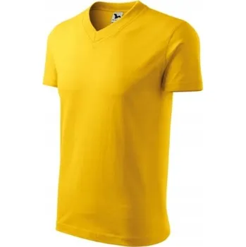 Dámské tričko Unisex Tričko Malfini s výstřihem do V 102 žluté velikosti L