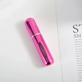 Cestovní plnitelný mini rozprašovač | kosmetický flakon - Růžová červená , 5ml