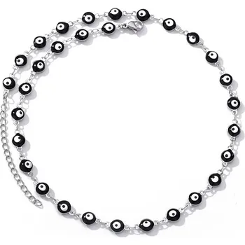 Náhrdelník Modrý náhrdelník zlé oko ocelový | šperk - 4 , 45 cm